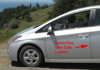 Toyota Paint Code Location for Finding Touch Up Paint