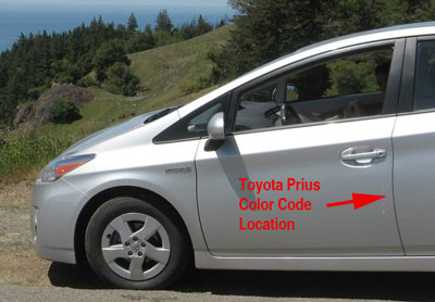 Toyota Prius C Color Chart