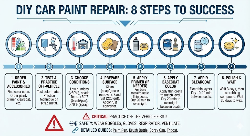 Professional Automotive Paint Blending Techniques Infographic