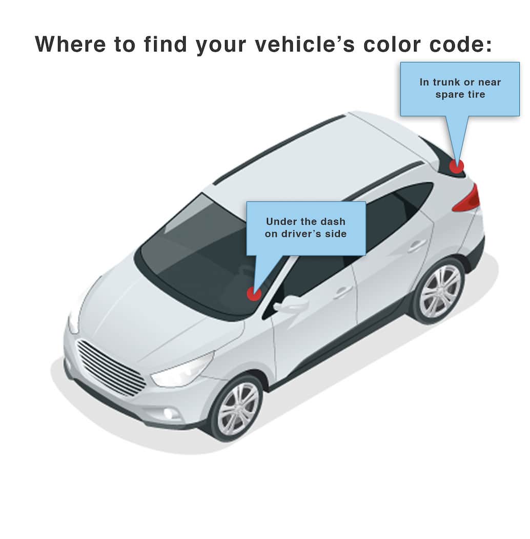 Where to find Volkswagen color code