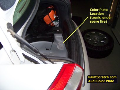 Audi Touch Up Paint Code