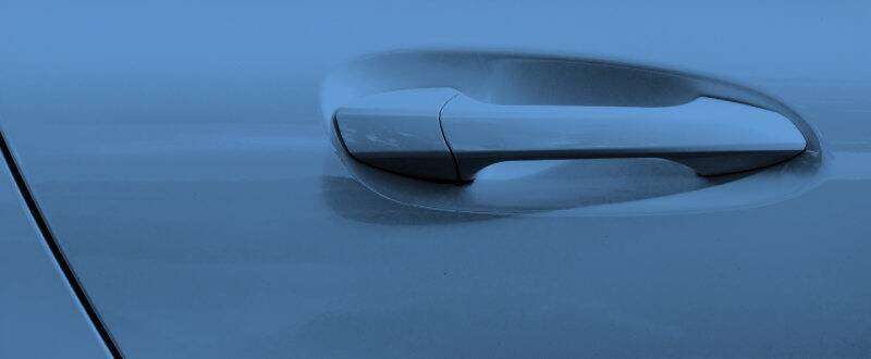 Azure Blue Metallic touch up paint for Merkur
