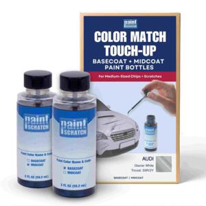 Audi Glacier White Tricoat (S9R/2Y) Exact-Match Tricoat Paint Bottles – DIY Repair for Medium Chips and Scratches (Two 2oz bottles)