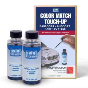 Harley-Davidson Velocity Red Sunglo Tricoat (D33) Exact-Match Tricoat Paint Bottles – DIY Repair for Medium Chips and Scratches (Two 2oz bottles)