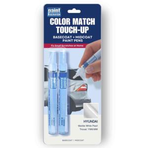 Hyundai Marble White Pearl Tricoat (YW6/MW) Exact-Match Tricoat Paint Pens – Beginner-Friendly Repair for Small Chips and Scratches (Two 1/2oz Pens)