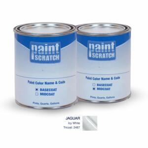 Jaguar Icy White Tricoat (2487) PRO Tricoat Touch Up Paint for Spray Guns - Pint, Quart or Gallon
