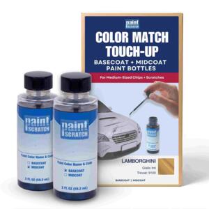 Lamborghini Giallo Inti Tricoat (9100) Exact-Match Tricoat Paint Bottles – DIY Repair for Medium Chips and Scratches (Two 2oz bottles)