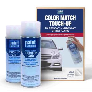 Lexus Arctic Blast Tricoat (091) Exact-Match Tricoat Spray Cans – Professional Basecoat + Midcoat for Panels, Bumpers and Larger Repairs (Two 12oz cans)