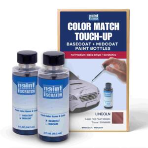 Lincoln Laser Red Pearl Metallic Tricoat (E9/M6688) Exact-Match Tricoat Paint Bottles – DIY Repair for Medium Chips and Scratches (Two 2oz bottles)