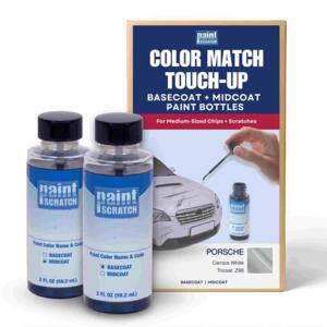 Porsche Carrara White Tricoat (Z98) Exact-Match Tricoat Paint Bottles – DIY Repair for Medium Chips and Scratches (Two 2oz bottles)